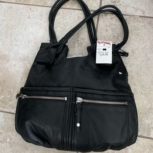 New Genuine leather black purse